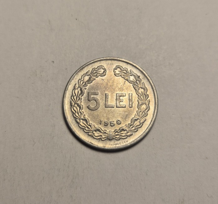 5 lei 1950 UNC Piesa de Colectie