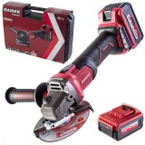 Raider RDI-AGB61 - Polizor unghiular cu 2 acumulatori Li-Ion 20 V 5 Ah 125 mm valiza plastic