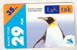 bnk card Cartele telefonice - Polonia - fauna - pasari - pinguini