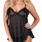 R&uuml;schen-Babydoll Cottelli Lingerie, black - M