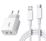 Incarcator rapid Apple, 40W, tip C, pentru iPhone 14, 13, 12, 11 Pro Max Plus, cablu de &icirc;ncărcare PD, accesorii pentru telefon