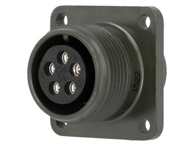 Conector circular mamă 5 pini, lipire foto