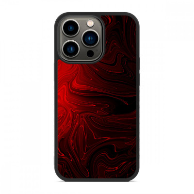 Husa iPhone 13 Pro - Skino Liquid Red, Rosu - Negru foto