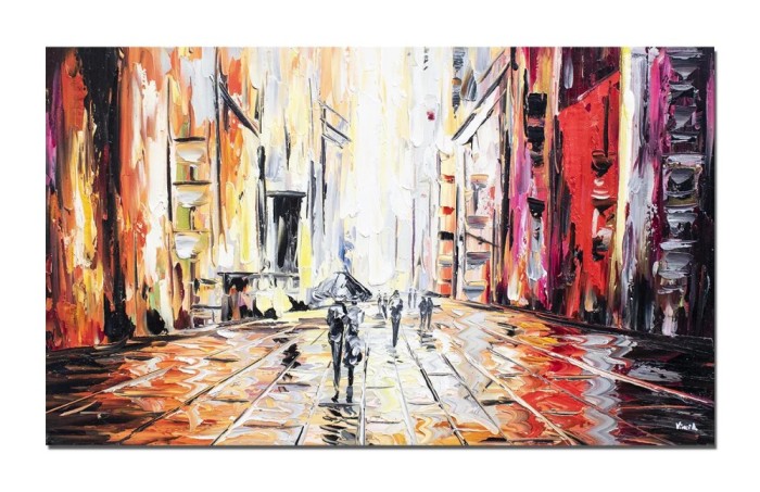 Tablou 3D pictat manual, Impreuna spre o alta dimensiune, 100x60cm ulei pe panza in cutit, Spectaculos