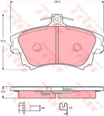 Set placute frana,frana disc MITSUBISHI COLT VI (Z3, Z2) (2002 - 2012) TRW GDB3389 foto