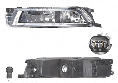 Proiector ceata Volkswagen Passat (B8), 08.2014-, fata, Stanga, cu lumini pentru curbe; cu daytime running light; H8+W21W; cu suport becuri; foto