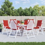 vidaXL Perne scaun cu spătar &icirc;nalt, 6 buc, roșu, țesătură Oxford 377622