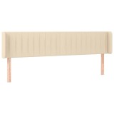 Cumpara ieftin Tablie de pat cu aripioare, crem, 183x16x78/88 cm textil