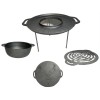 Disc pentru gratar, fonta, tip grill, cu picioare, set 4 piese, 49.5 cm, Artool