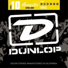 Corzi chitara acustica Dunlop 80/20 Brass Extra Light 10-48