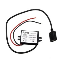Convertor de tensiune DC 11V-55V la 5V 3A (cu Conector trotineta electrica USB mamă) FULREE