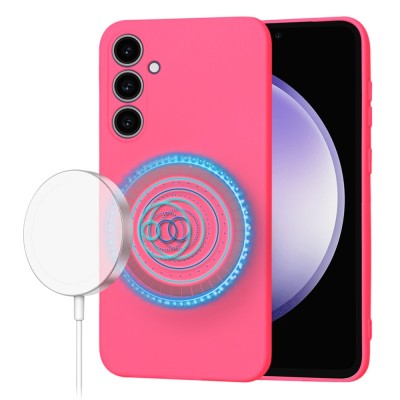 Husa silicon Samsung Galaxy S23 FE Techsuit SoftFlex MagSafe, fucsia foto