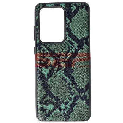 Toc TPU Leather Snake Samsung Galaxy S20 Ultra Green foto