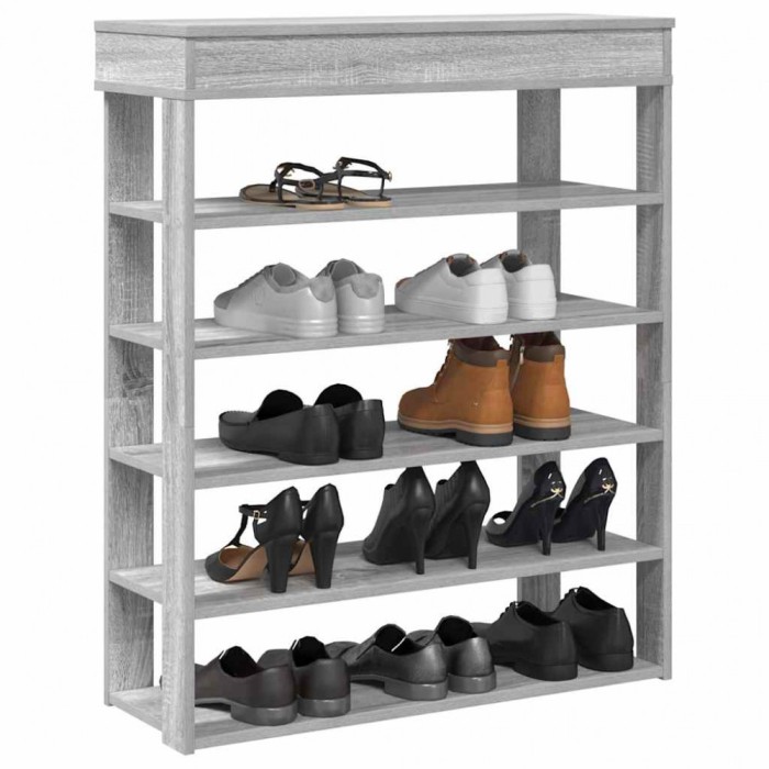 Gossi pantofar, gri sonoma, 80x30x98 cm, lemn prelucrat