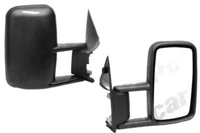 Oglinda exterioara VW LT2 05.1996-12.2005 Partea Dreapta Crom Convex Manuala Fara Incalzire 2D1857502A 2D1857502A01C, carcasa neagra, View Max foto