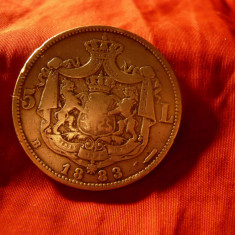 Moneda 5 lei 1883 Carol I , argint , cal.Buna