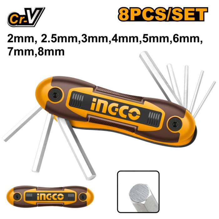 Imbus 2-8 mm multifunctional - Ingco HHK14081