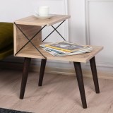 Masuta Bergen 50x40x55cm efect lemn/lemn nuanta inchisa [en.casa] HausGarden Leisure, [en.casa]