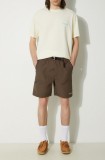 Thisisneverthat pantaloni scurti Hiking Short barbati, culoarea maro, TN241WSOOS02