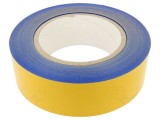 Bandă de marcare albastră autoadezivă FATH 75mm x 50m PVC pentru interior