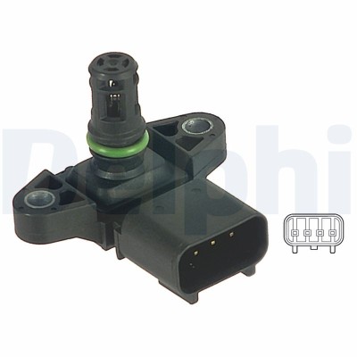 DELPHI PS10122 Senzor, presiune galerie admisie foto