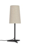 Cumpara ieftin Veioza otel negru textil bej Assam 22x60 cm
