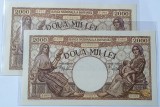 Rom&acirc;nia, 2 x 2.000 Lei 1941, Consecutive.