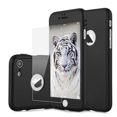 Husa telefon Iphone 6/6S Plus ofera protectie 360&amp;deg; Ultrasubtire + Folie Sticla Securizata - Black foto