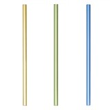 Paie Reutilizabile din Sticlă, Multicolor, Set 3 Bucăți, Oem