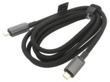 Cablu USB-C negru de 1,5m textil