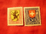 2 Timbre Elvetia 1924 - Embleme , val. 20 si 30C