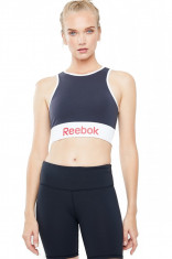 Bustiera femei Reebok Linear Bra Bleumarin foto