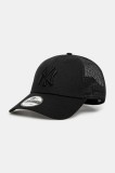 New Era sapca culoarea negru, neted, 60579078