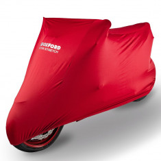 Husa moto Oxford Protex Indoor Premium Stretch-fit, rosu, marime XL