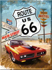 Magnet - Route 66 Red car foto