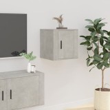VidaXL Dulap TV montat pe perete, gri beton, 40x34,5x40 cm 816648