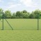 vidaXL Set de St&acirc;lpi de Gard Verde 1.5 x 10 m Oțel Galvanizat