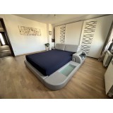 Protectie saltea jersey RestShield Coneltex, dimensiuni 90-100x200 cm, dreptunghiulara, culoare albastra