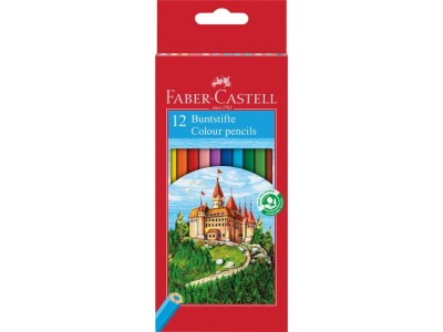 Creioane colorate hexagonale Faber-Castell 12 culori/set foto