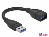 Cablu de date Delock USB-A - USB-A 0.15m Black
