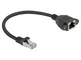 Prelungitor Ethernet S/FTP Cat 6a, 0,25m, RJ45 soclu și mufă