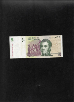 Argentina 5 pesos 2003 seria03179037 foto