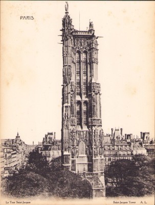 Litografie La Tour Saint-Jacques foto