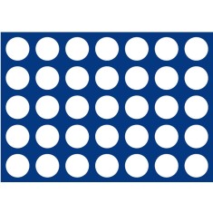 SAFE 280 Tava mare albastra pentru monede cu 35 locasuri de 34 mm