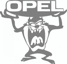 Sticker auto &amp;quot;Opel monstru&amp;#039;&amp;#039;, 21x19cm, Gri foto
