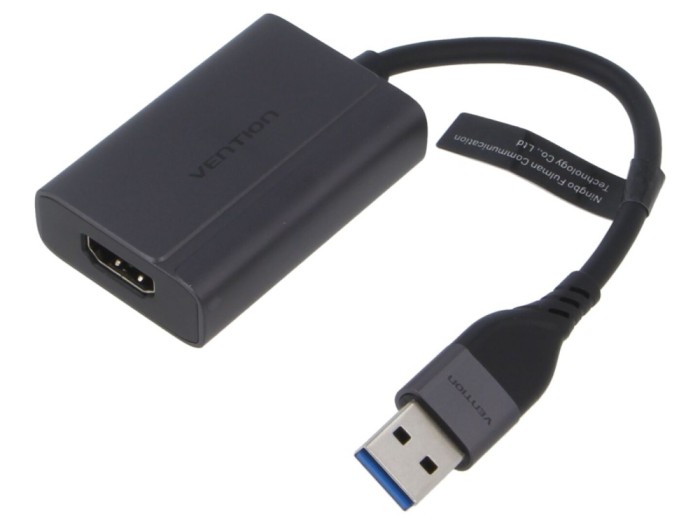 Adaptor HDMI USB A USB C gri