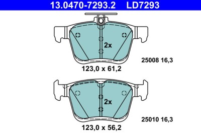 ATE 13.0470-7293.2 ATE Ceramic set placute frana,frana disc foto