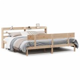 Cumpara ieftin Cadru de pat fără saltea, 200x200 cm, lemn masiv pin