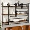 Set rafturi de perete cu bare, 6 buc., stejar maro, lemn