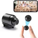 Mini Camera Spion WiFi Full HD 1080P, Unghi 140&deg;, Detectare AI Miscare Umana, Vedere Nocturna Infrarosu 10m, Aplicatie iOS Android, Alerte Push Instan, Oem